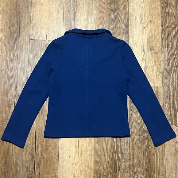 Moda Firenze Royal Blue Wool Button Front  Blazer Sweater Jacket S Italy Classic - Picture 5 of 9